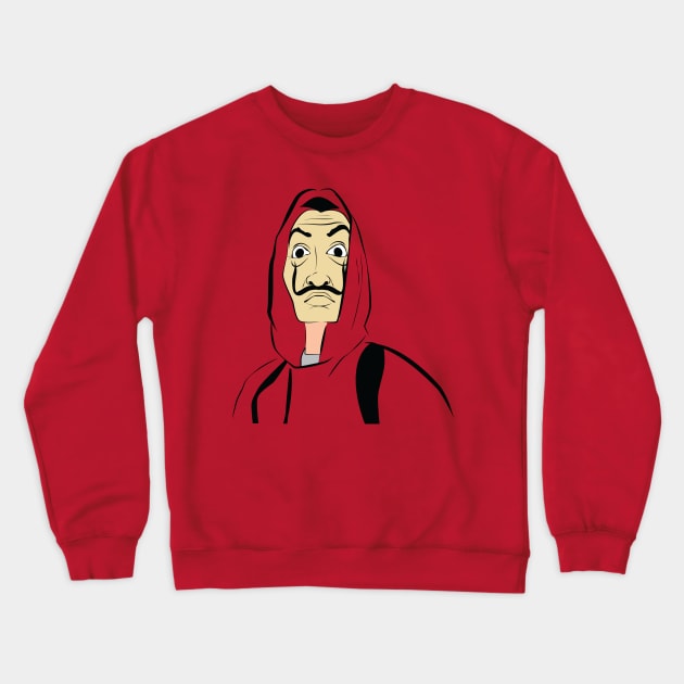 Dali Mask Crewneck Sweatshirt by portraiteam